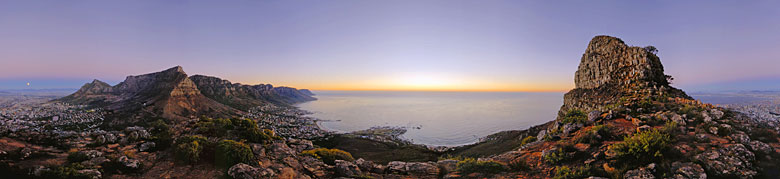 Panorama of Table Mountain, Table Bay and Camps Bay by Robert Miller